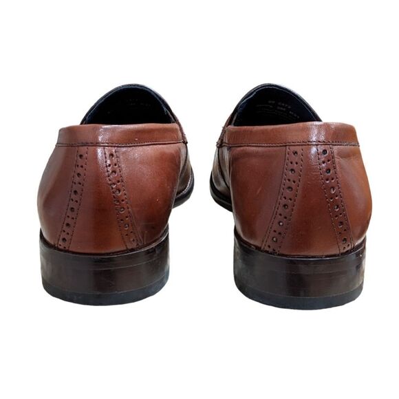 Johnston & Murphy Men's Stockton Penny Loafers Brown Leather Dress Shoes Size 8M - Picture 10 of 12